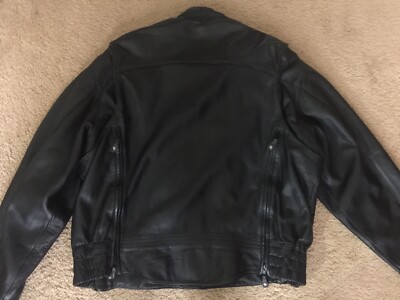 Harley-Davidson Men's Black Leather Vented Jacket XXL Over Pants