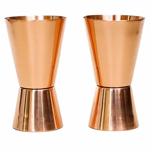 Jigger De Cobre 25 / 75 Ml Medidor De Dos Lados - Juego De 2