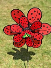 Sunflower Windmill Wind Spinner Rainbow Whirligig Wheel Home Yard Decoration