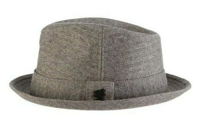 STACY ADAMS * MENS GREY PORK PIE HAT * L * NEW WOOL CRUSHABLE DRESS FEDORA SALE - Image 2 of 4
