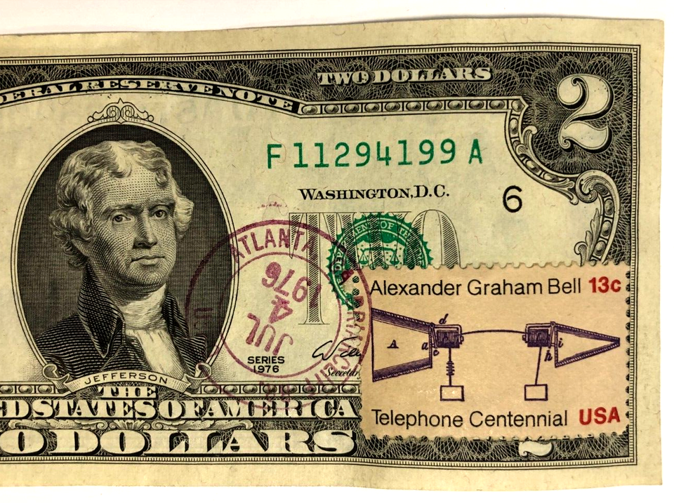 1976 Bicentennial 2 Dollar Note F Atlanta Cancelled July 4th, 1976 Uncirculated eBay