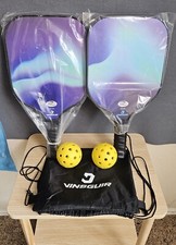 Vinsguir USA Pickleball set Paddles VG-04 Purple Blue- Racket USAPA Approved