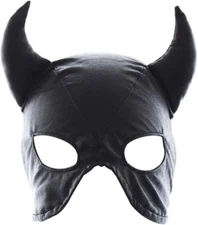 Leather Breathable Bull Face Mask Adjustable Masquerade Hood Full Face Head Mask