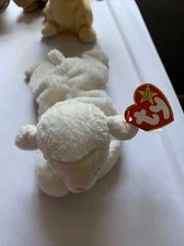 Ty Beanie Baby Fleece Lamb Beanbag Plush Original Tag 1996 PE 4th Gen - 4125