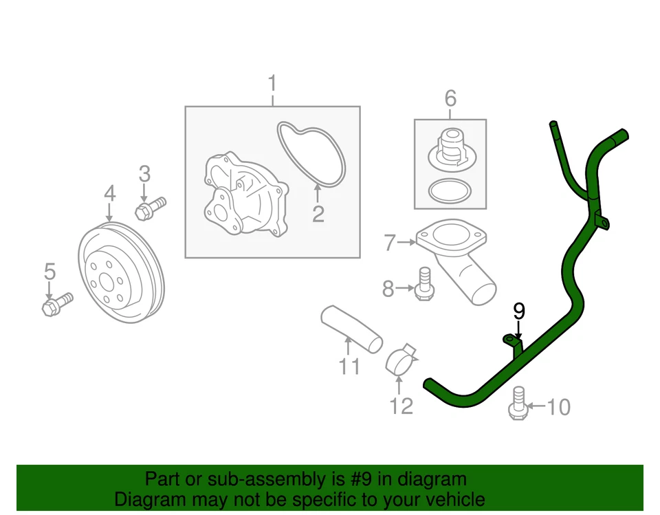 Tubo de derivación genuino Subaru 14050AA992 Foto 3 de 3