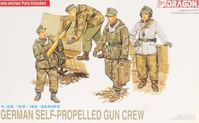 Dragon 1:35 German Self-Propelled Gun Crew *NO BOX but Complete w/Photo-Etch Kit
