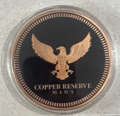 COPPER RESERVE MINT - Five (5) Ounce Round .999 Fine Copper Bullion PREORDER