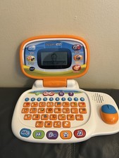 VTech Tote and Go Laptop Orange Preschool Toddler Learning Games Tested Works