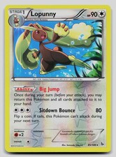 Lopunny 85/106 Rare Flashfire Pokemon Reverse Holo Lightly Played