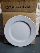 (Case Of 12) International Tableware, Inc Dover White 12" Porcelain Plate