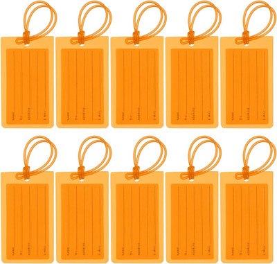 Kofferanhänger, 10 Stück Gepäckanhänger Flexible PVC Reisebeutel Namens-ID-Ident