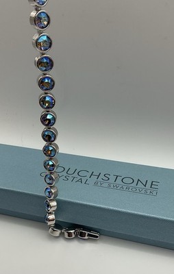 Touchstone Crystal by Swarovski Aurore Boreale Ice Bracelet 7.25'' Rhodium Plated