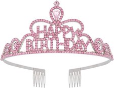 Birthday Tiara Crown for Women Girls Birthday Crown Rhinestone Tiara Crystal Cro