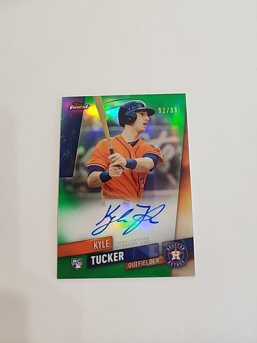 Kyle Tucker 2019 Topps Finest Auto Rookie Green Serial /99 Astros Cubs ZF