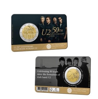 2 euro Irlanda 2026: 50 anni U2