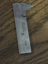 Vintage 3” L.S. STARRETT - Athol, Mass No.425 Steel Pocket Slide