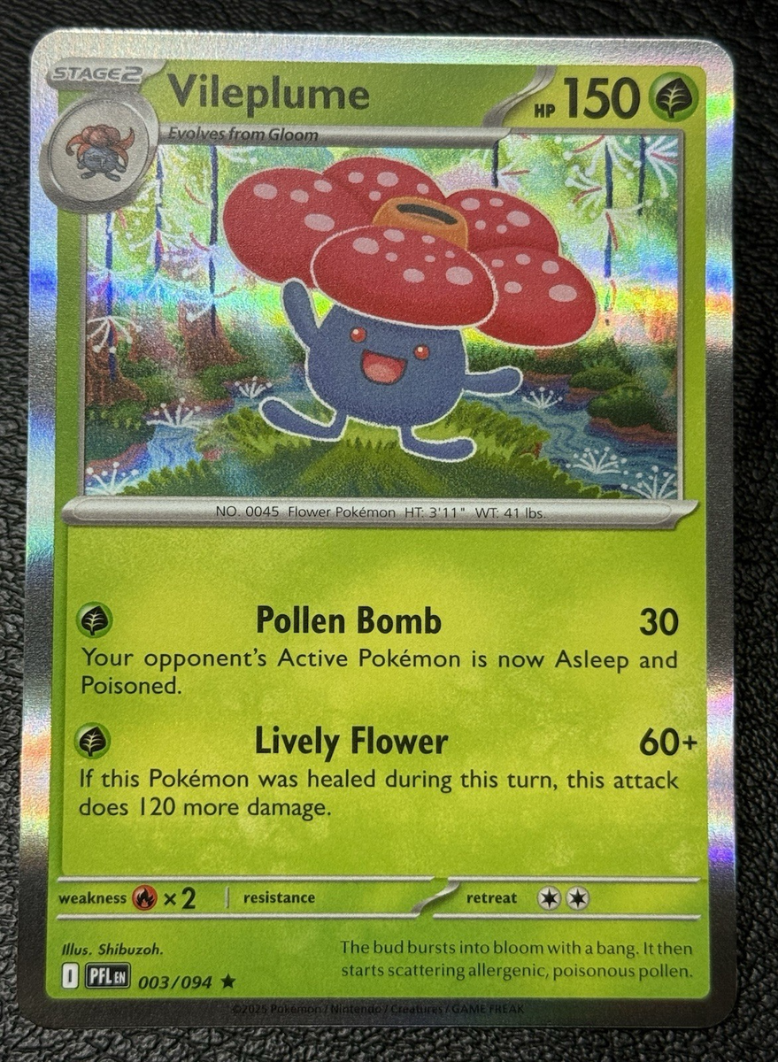 Vileplume 003/094 - Holo Rare - Pokémon TCG: Phantasmal Flames