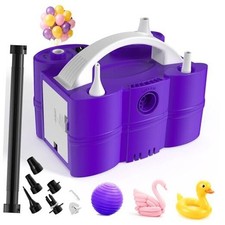 Balloon Pump Electric, 3-in-1 Portable Air Pump for Balloons and Purple