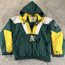 Vtg Oakland Athletics Jacket Men Small Green ...