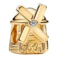 Pandora Schmuck Charm WindmüHle Goldfarben 764631C01