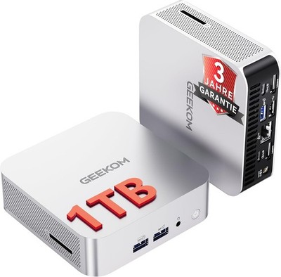 GEEKOM A6 Mini PC AMD Ryzen 7 6800 16GB DDR5 RAM 1TB SSD Windows 11 Pro 4,7 GHz