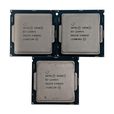 Lot of 3 Intel Xeon E3-1240 v5 SR2CM CPU Socket 1151
