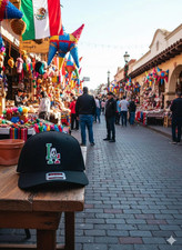 LA Heritage Hat  Mexican Flag Colors, Embroidered Baseball Cap