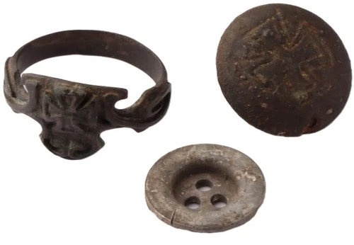 German Ring WW1 wwI Iron Cross WW2 Germany WWII Button Set Military award decora