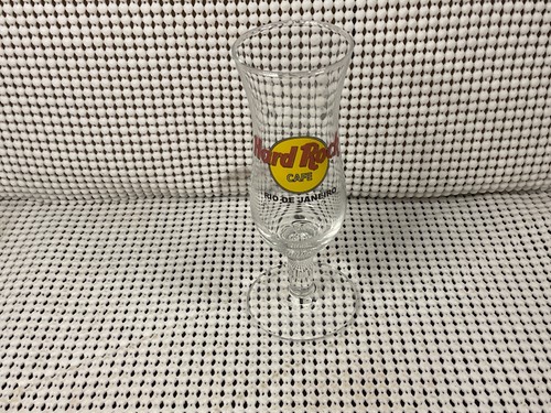 Hard Rock Cafe Rio De Janeiro Tall Pedestal Shot Glass - 4 1/4” Tall
