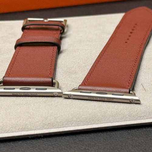 Apple Watch Hermès Simple Tour Leather Band 49mm,46mm,45mm,44mm Very Good! - Photo 8 sur 10