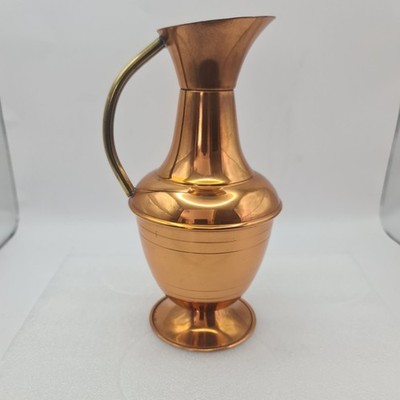 Vintage Kupfer Messing Krug Vase Krug Ornament Retro 19 cm hoch Wohndeko Requisite