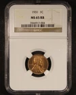 1931 Lincoln Wheat Cent - 1c NGC MS65 RB - Red Brown - Nice Example!