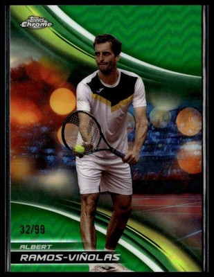 2025 Topps Chrome Tennis 161 Albert Ramos-Vinolas Green Refractor 32/99