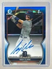 Max Clark 2023 Bowman Chrome Draft #CDA-MC Blue Refractor Auto 1st RC 81/150