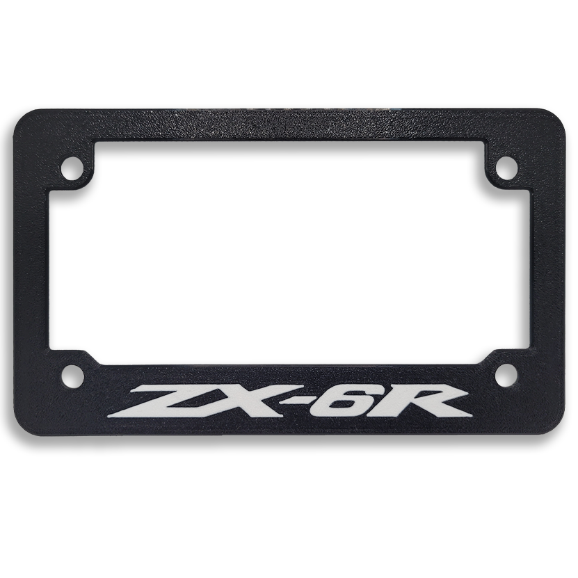 For Kawasaki Ninja ZX-6R Textured Motorcycle License Plate Frame