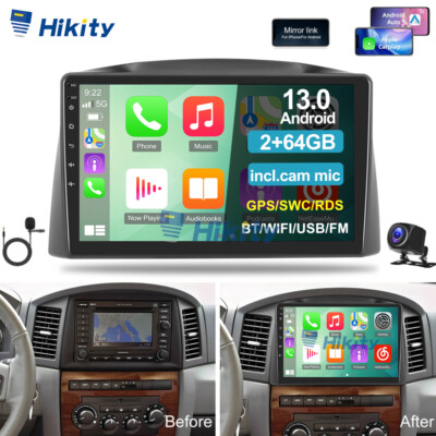 64G Carplay Android15 Autoradio GPS SAT Navi Für Jeep Grand Cherokee WH/WK 05-07