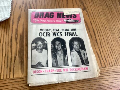 Drag News Magazine Vol 18 #11 1972 Butch Leal Drag Racing NHRA  - Picture 1 of 3