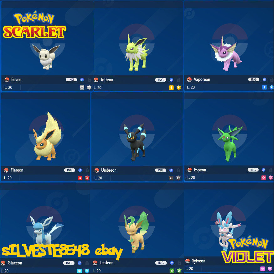 ⭐ SHINY 6IV EEVEE⭐ Pokémon Scarlet and Violet ⭐ (Fast Delivery)