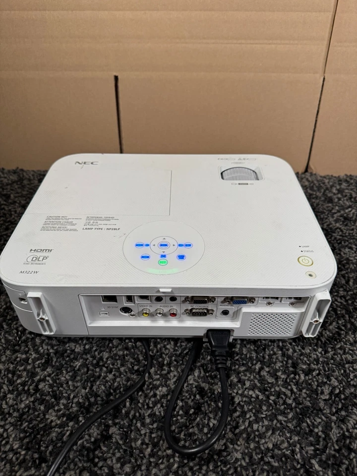 NEC NP-M322W Lamp Projector 3,200 ANSI Lumens 60% Lamp Life HDMI 1200 Hours - Image 3 of 4
