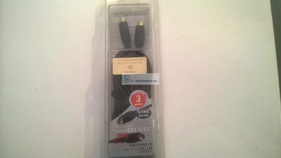 Câble Audio/Vidéo Da Connecteur S-VHS À Or Lung. 3,0MT 843365 - Photo 1/1