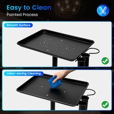 Hair Beauty Salon Equipment Spa Service Tray Stand Rolling Trolley Cart Holder