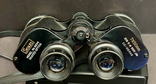 Sears Binoculars 1970 Original Box Brochure Carrying Case Model 6204 7x50mm VTG - Picture 12 of 22
