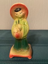 Vintage Shawnee Asian Boy With Bowl And Chopsticks 5.25&rdquo; Tall USA #602