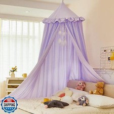 dix-rainbow Princess Decor Canopy for Kids Bed, Soft and Durable Bed Canopy f