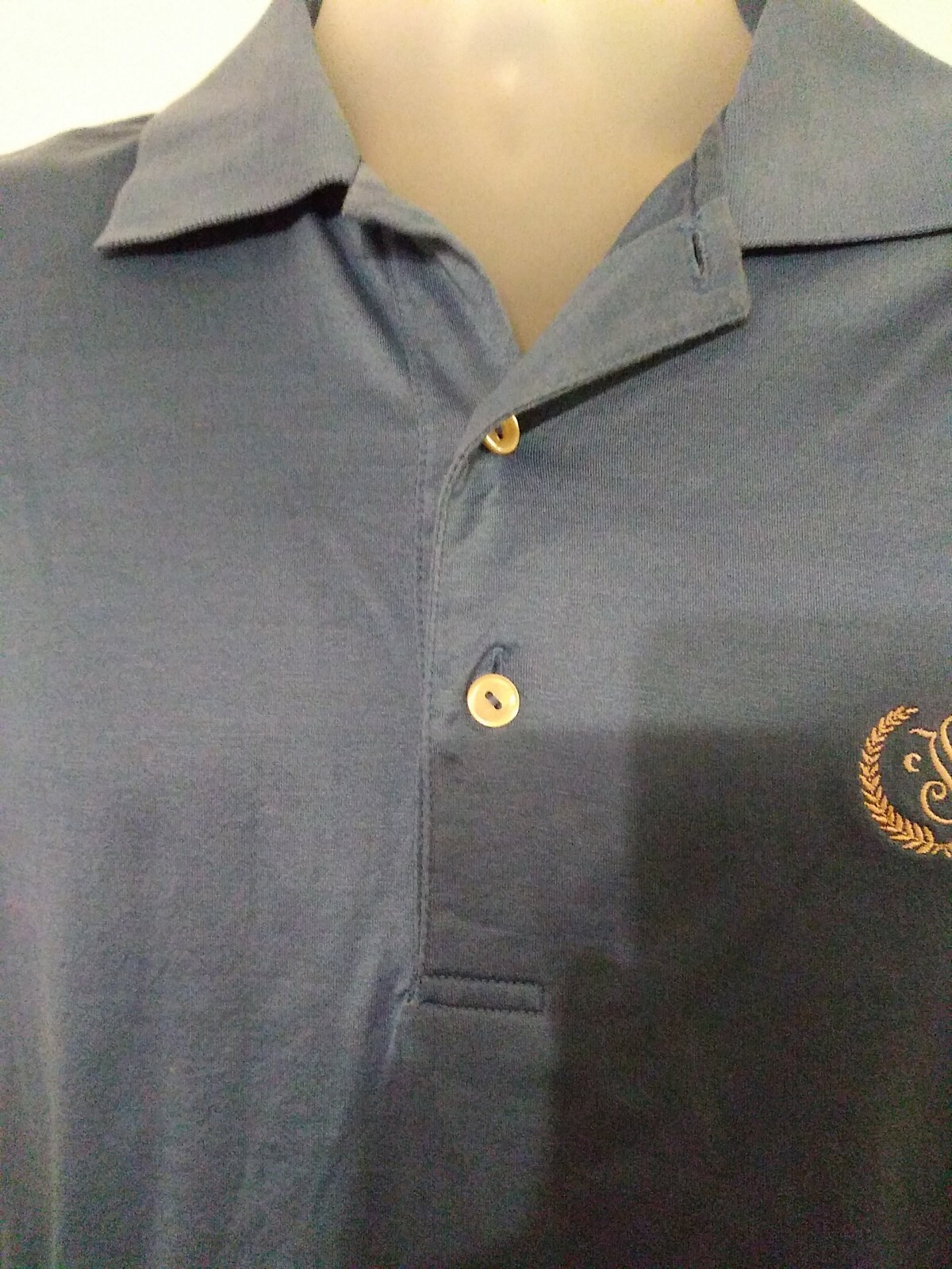 Peter Millar Medium (M) Solid Blue Short Sleeve P… - image 3