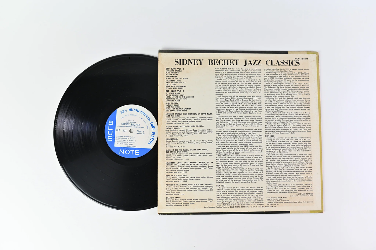 Sidney Bechet - Jazz Classics Volume 1 on Blue Note Mono W 63rd