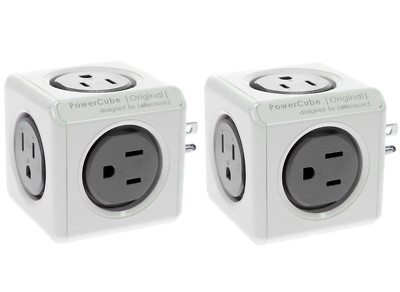 PowerCube Original Modular 5-Socket System Set of 2 Gray