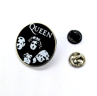 QUEEN PIN (Round) Music 70's/80's/90's+ British Rock Band Gift Enamel Brooch