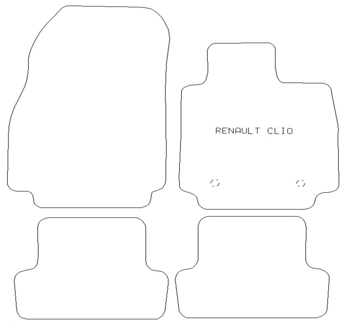 Custom Car Floor Mats For Renault Clio 4 2013-2019 TPE Rubber All Weather Liners Custom Car Floor Mats For Renault Clio 4 2013-2019 TPE Rubber All Weather Liners