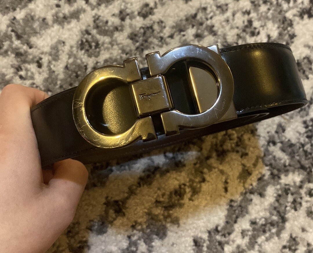 SALVATORE FERRAGAMO Reversible Leather Belt size 44 | eBay SALVATORE FERRAGAMO Reversible Leather Belt size 44 | eBay